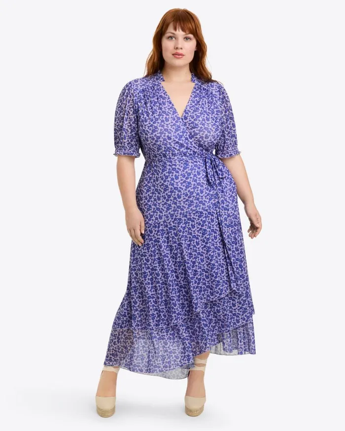 Draper James Extended Sizes Women Naomi Wrap Dress In Stretch Mesh