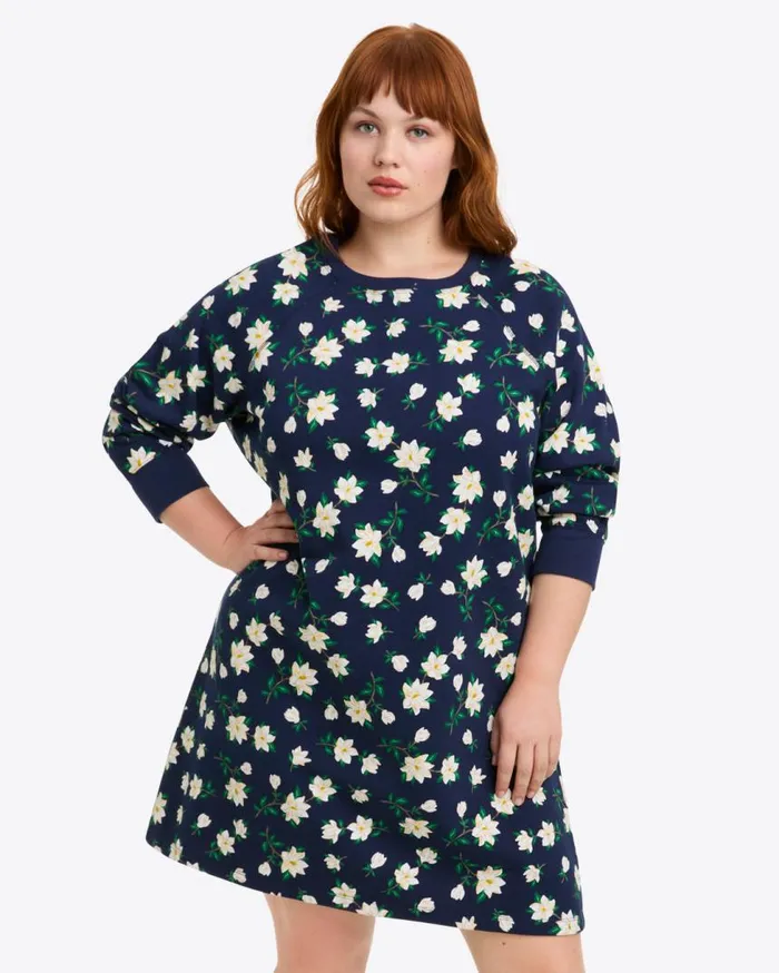 Draper James Extended Sizes Women Natalie Sweatshirt Dress In Magnolia