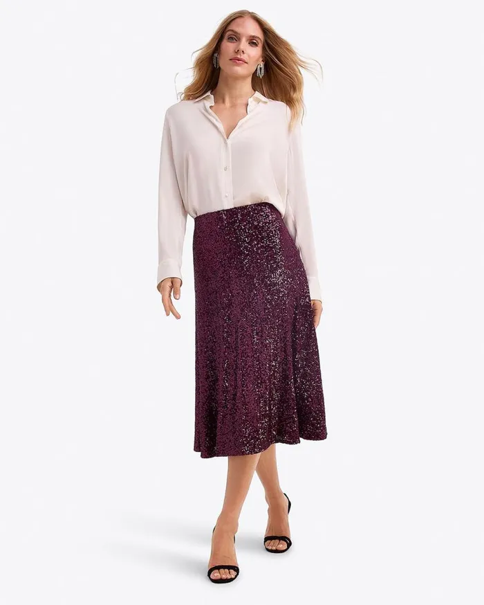 Draper James Hats and Hair Women Midi Skirt In Sequins