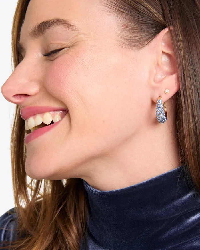 Draper James Jewelry Women Pave Ombre Tapered Hoops