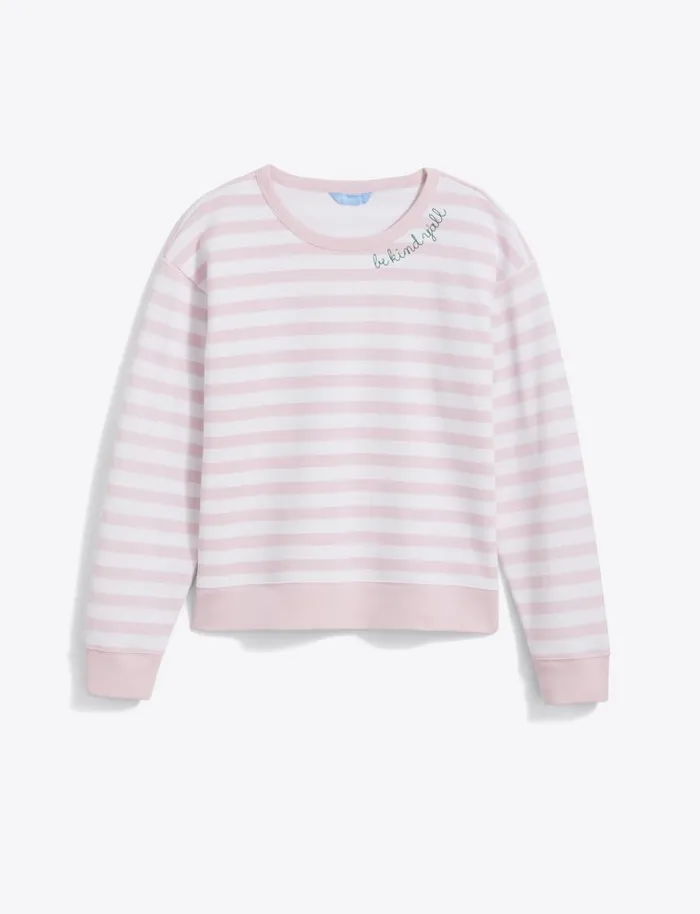 Draper James Lounge and Pajamas Women Be Kind Y039all Embroidered Kelsea Sweatshirt