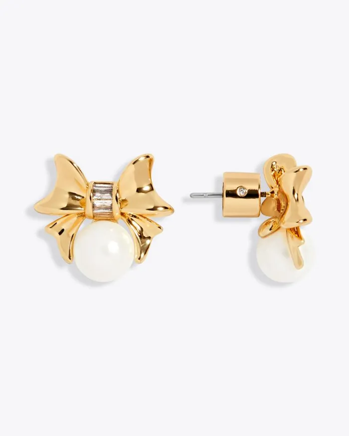 Draper James Lounge and Pajamas Women Bow Pearl Studs