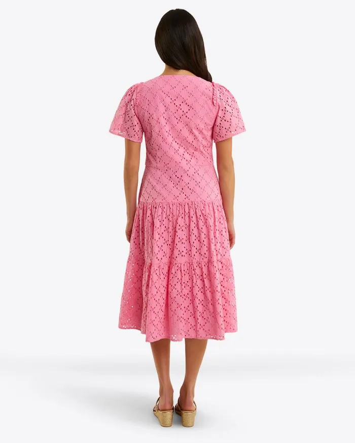 Draper James Midi and Maxi Women Caitlyn Midi Dress In Eyelet