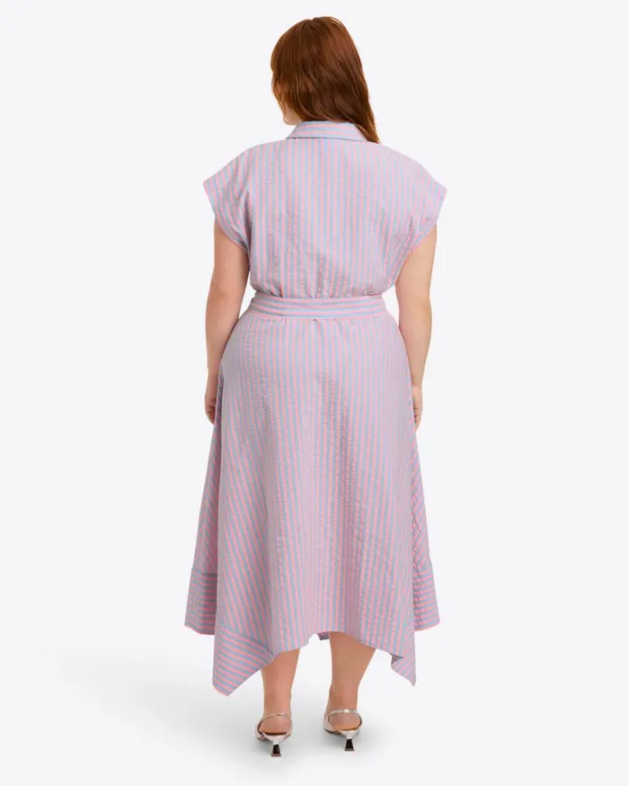 Draper James Midi and Maxi Women Trisha Handkerchief Dress In Seersucker Stripe