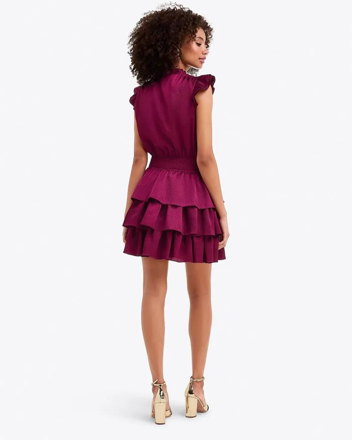 Draper James Pet Accessories Women Alana Tiered Dress In Hammered Satin