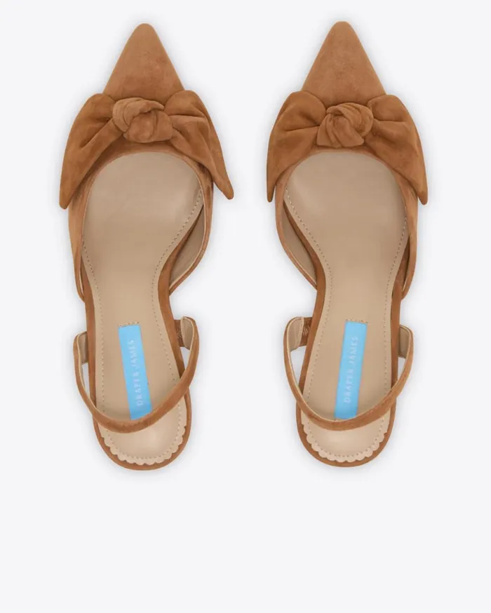Draper James Shoes Women Tess Slingbacks In Cognac Suede