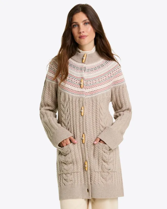Draper James Tops Women Fairisle Toggle Sweater
