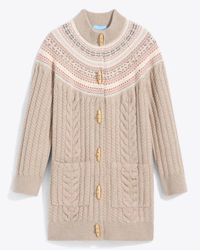 Draper James Tops Women Fairisle Toggle Sweater
