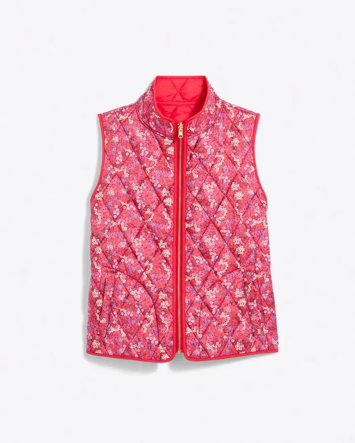 Draper James Tops Women Reversible Quilted Puffer Vest