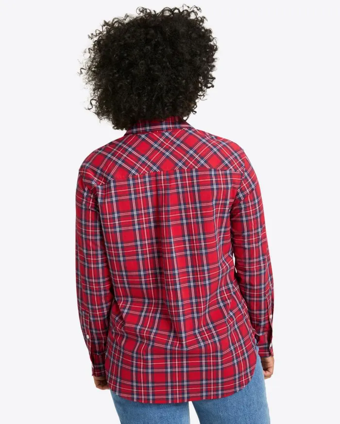 Draper James Tops Women Tanner Buttondown Top In Angie Plaid