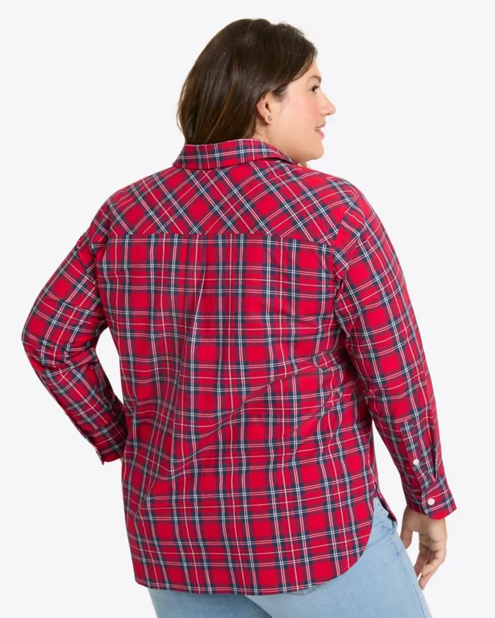 Draper James Tops Women Tanner Buttondown Top In Angie Plaid