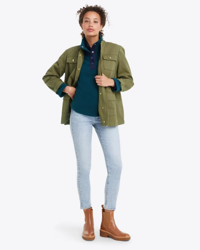 Draper James Tops Women Turtleneck Pullover Fleece In Teal