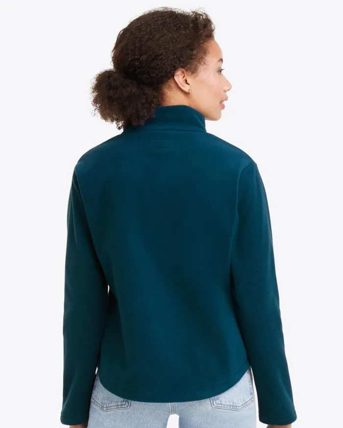 Draper James Tops Women Turtleneck Pullover Fleece In Teal