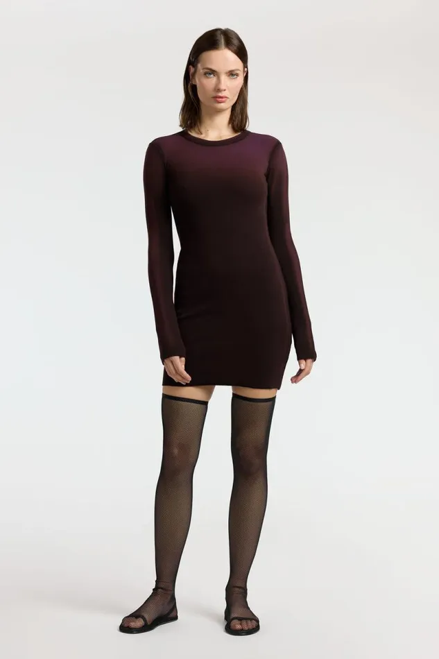Dresses Skirts Women COTTON CITIZEN Verona Crewneck Mini Dress Eggplant Cast Dresses Skirts Women COTTON CITIZEN Verona Crewneck Mini Dress Eggplant Cast