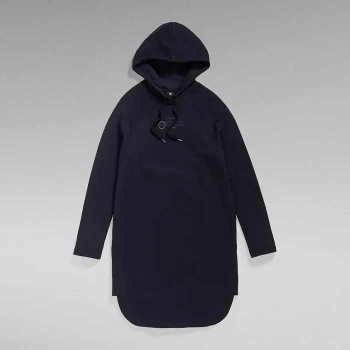 Dresses Women GStar RAW Graphic Loose Hooded Sweat Dress Dark Black