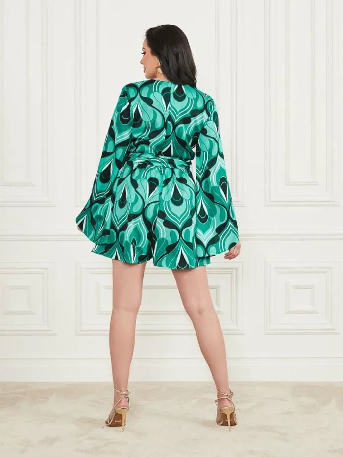 Dresses Women Marciano Emaya Romper Emerald City Print