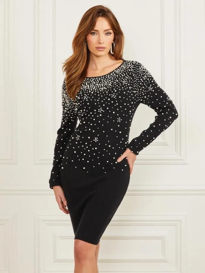 Dresses Women Marciano Kim Pearls Sweater Dress Downey Heather