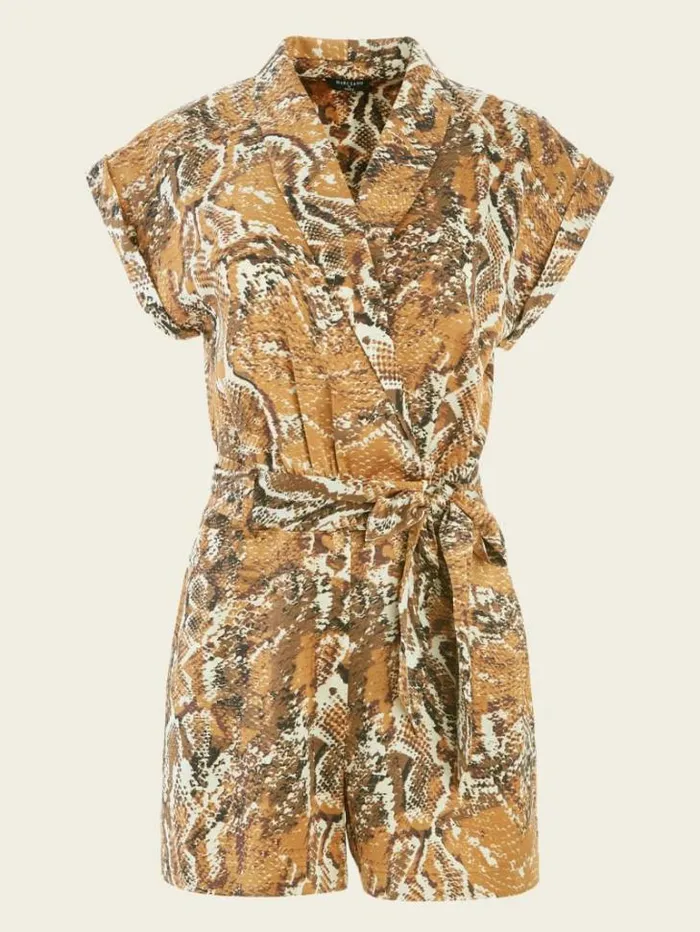 Dresses Women Marciano Secret Snakeskin Romper Secret Skin Print