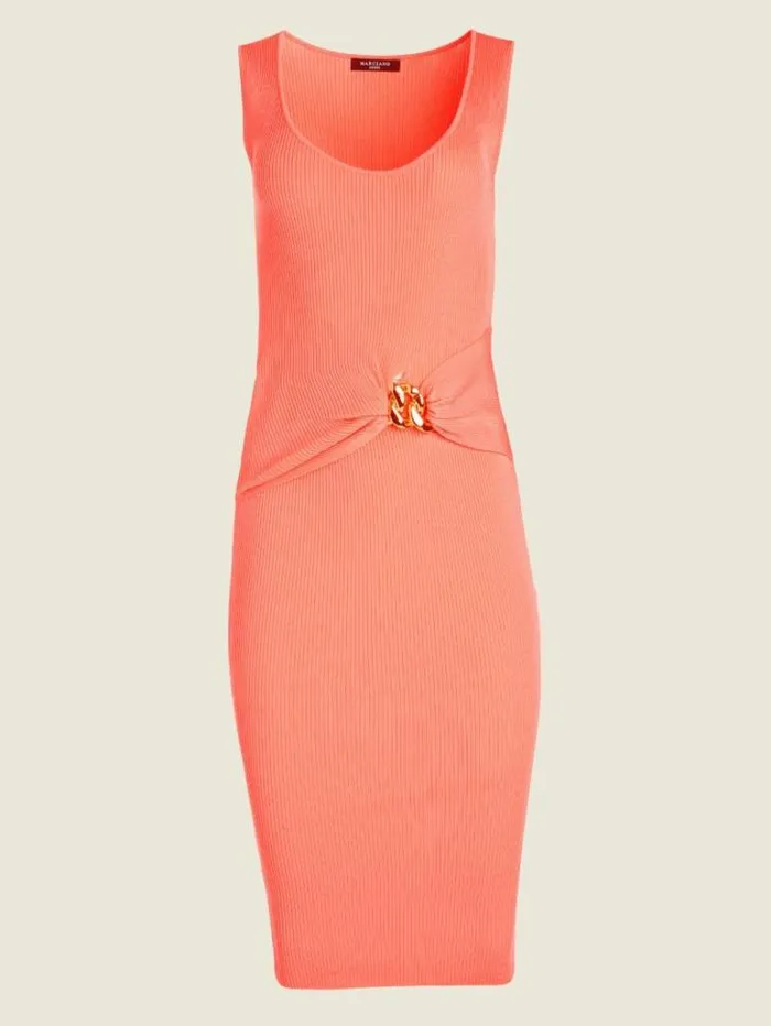 Dresses Women Marciano Veronique Ribbed Dress Coral Peonie