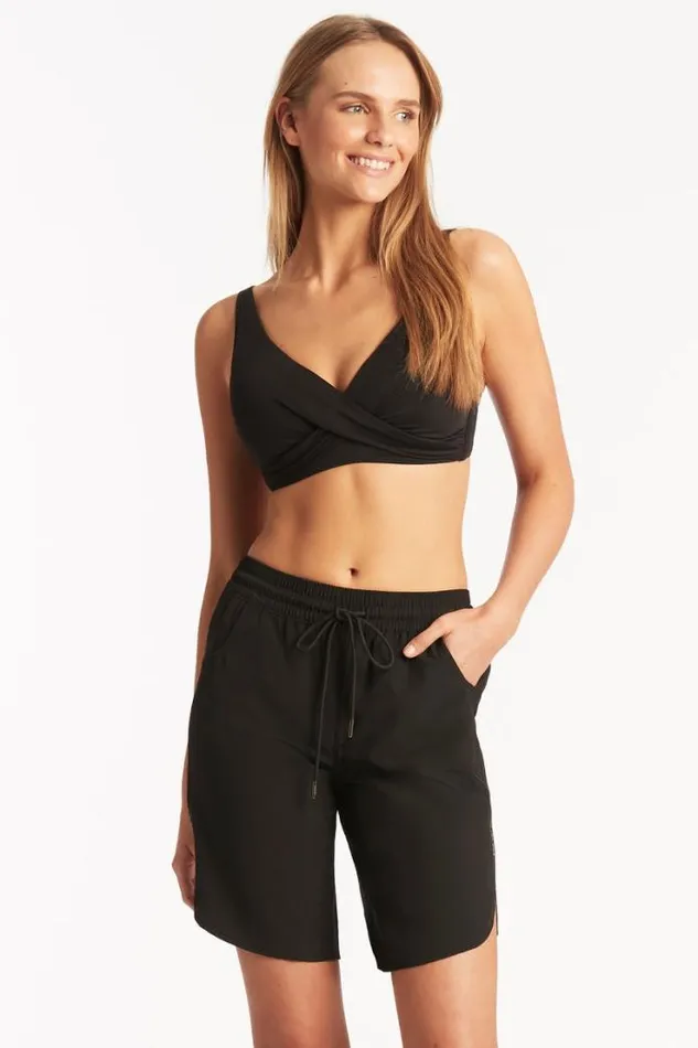 Eco Essentials 7quot Boardshort Eco Essentials Black Women Sea Level Bottoms