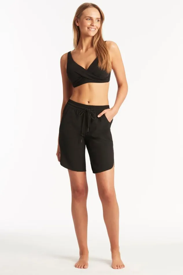 Eco Essentials 7quot Boardshort Eco Essentials Black Women Sea Level Bottoms