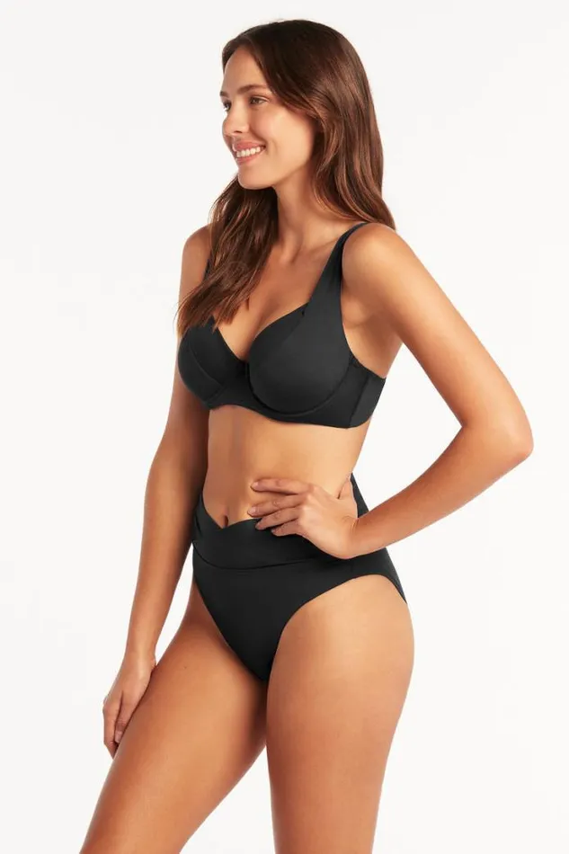 Eco Essentials Wrap High Waist Pant Eco Essentials Black Women Sea Level Bottoms