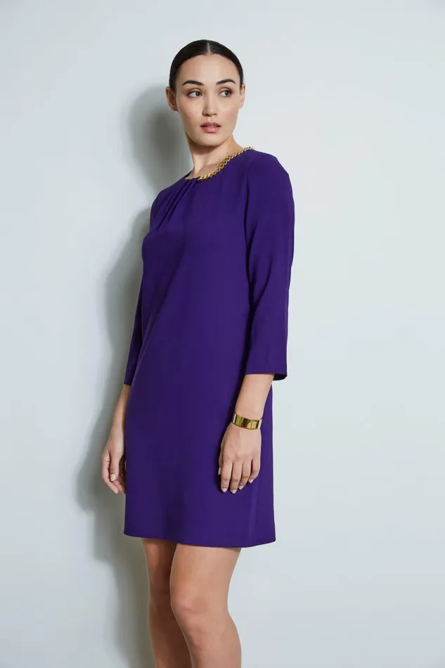 Elie Tahari Dresses and Jumpsuits Chain Shift Dress Winter Plum 8211 Women