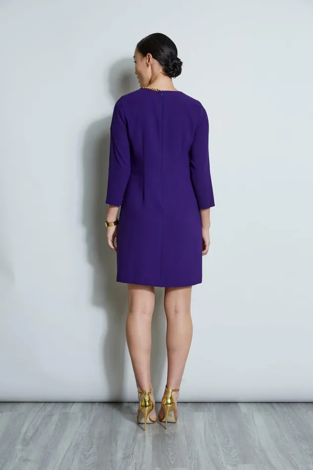 Elie Tahari Dresses and Jumpsuits Chain Shift Dress Winter Plum 8211 Women