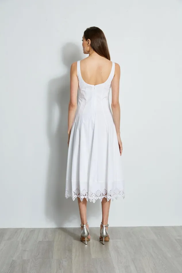Elie Tahari Dresses and Jumpsuits Cotton Poplin Square Neck Dress White 8211 Women