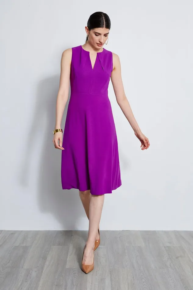 Elie Tahari Dresses and Jumpsuits Fit and Flare Dart Midi Dress Wild Berry 8211 Women Elie Tahari Dresses and Jumpsuits Fit and Flare Dart Midi Dress Wild Berry 8211 Women