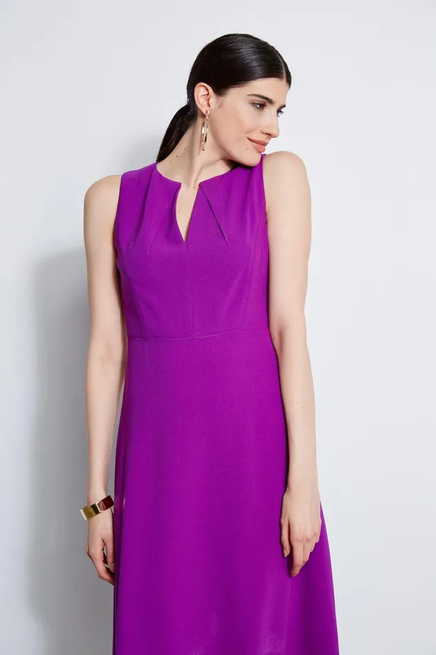 Elie Tahari Dresses and Jumpsuits Fit and Flare Dart Midi Dress Wild Berry 8211 Women