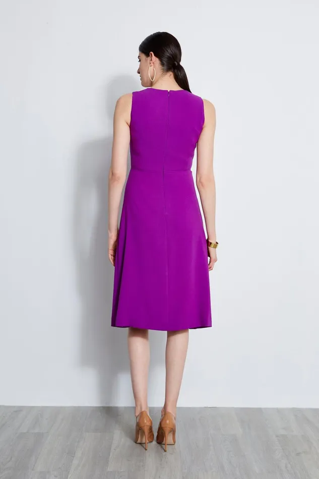 Elie Tahari Dresses and Jumpsuits Fit and Flare Dart Midi Dress Wild Berry 8211 Women