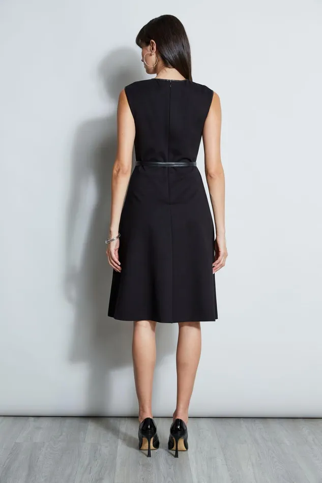 Elie Tahari Dresses and Jumpsuits Fit and Flare Knit Dress Black 8211 Women