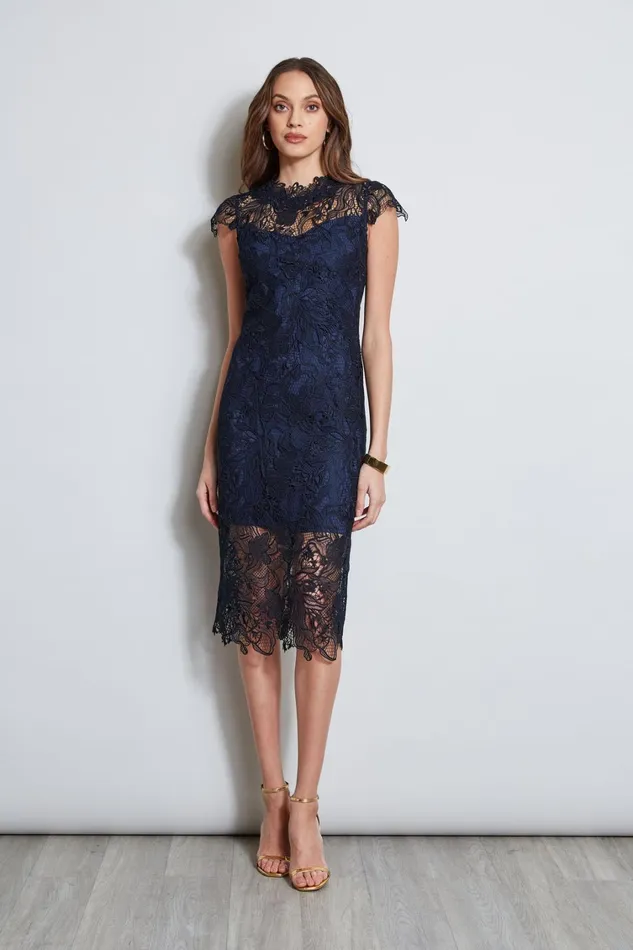 Elie Tahari Dresses and Jumpsuits Lace Applique Midi Dress Stargazer 8211 Women Elie Tahari Dresses and Jumpsuits Lace Applique Midi Dress Stargazer 8211 Women