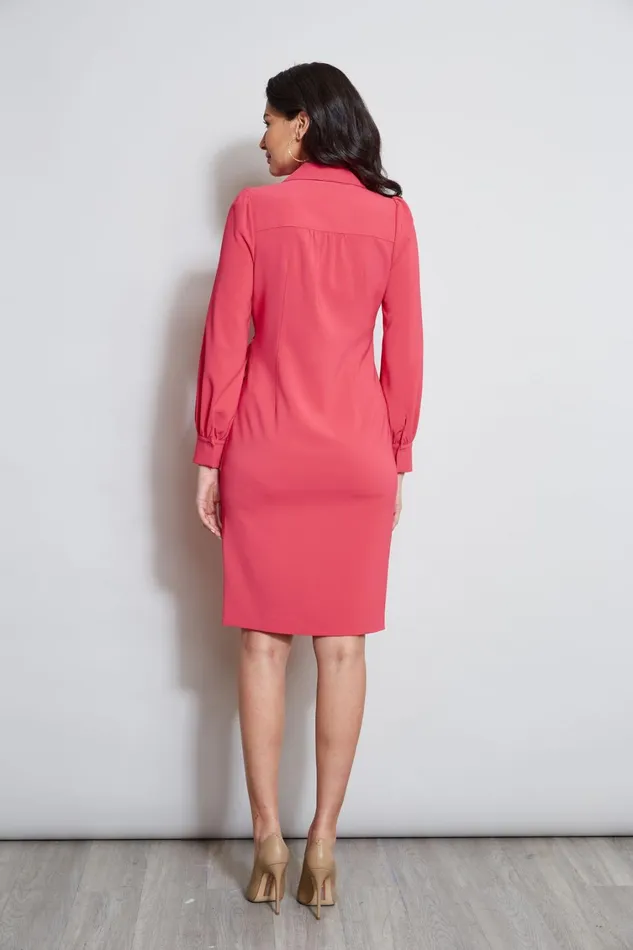 Elie Tahari Dresses and Jumpsuits Mock Wrap Tie Dress Wild Strawberry 8211 Women
