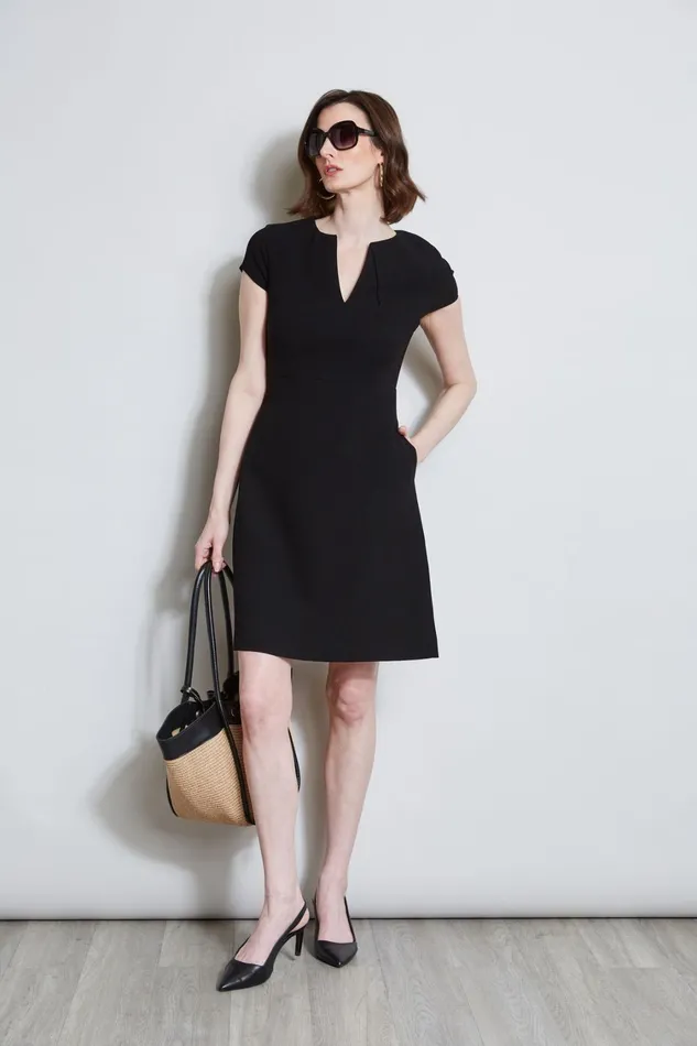 Elie Tahari Dresses and Jumpsuits Short Sleeve Dart Dress Black 8211 Women