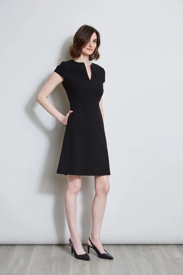 Elie Tahari Dresses and Jumpsuits Short Sleeve Dart Dress Black 8211 Women
