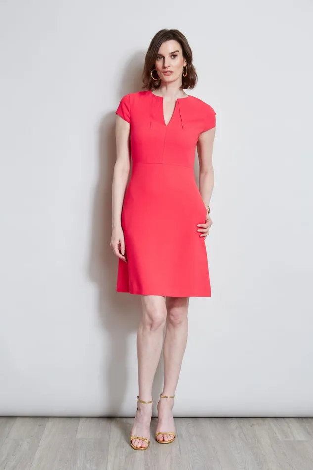 Elie Tahari Dresses and Jumpsuits Short Sleeve Dart Dress Wild Strawberry 8211 Women Elie Tahari Dresses and Jumpsuits Short Sleeve Dart Dress Wild Strawberry 8211 Women