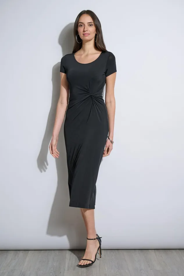 Elie Tahari Dresses and Jumpsuits Short Sleeve Knot Dress Noir 8211 Women