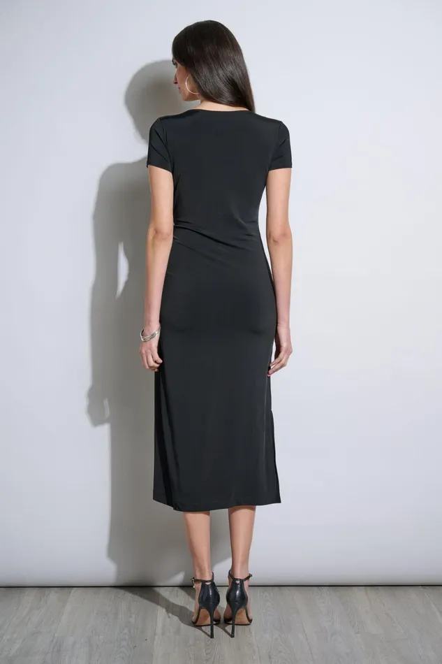 Elie Tahari Dresses and Jumpsuits Short Sleeve Knot Dress Noir 8211 Women