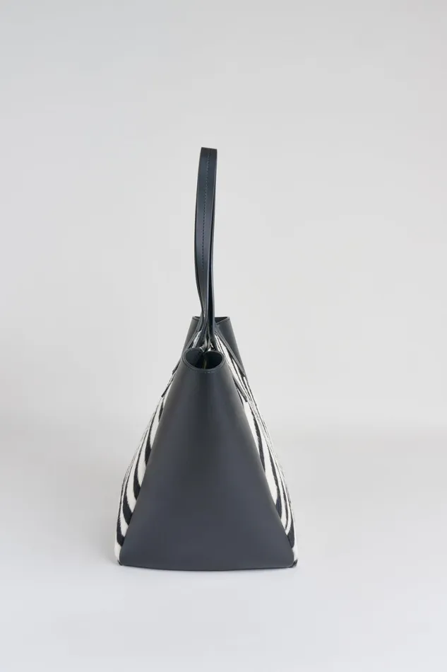 Elie Tahari Handbags Zebra Calf Hair Tote Blackwhite 8211 Women