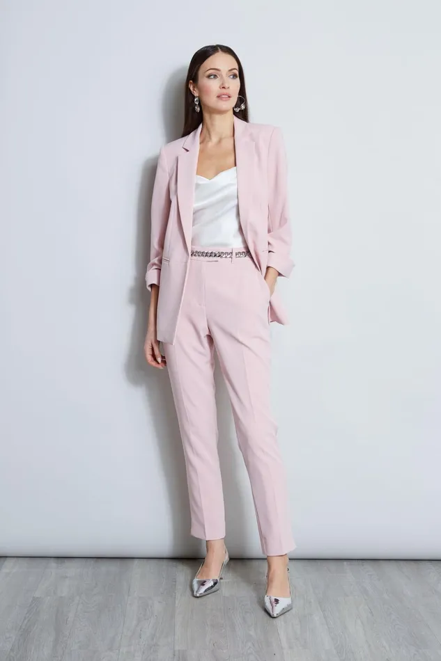 Elie Tahari Jackets and Blazers Ruched Sleeve Blazer Muse 8211 Women