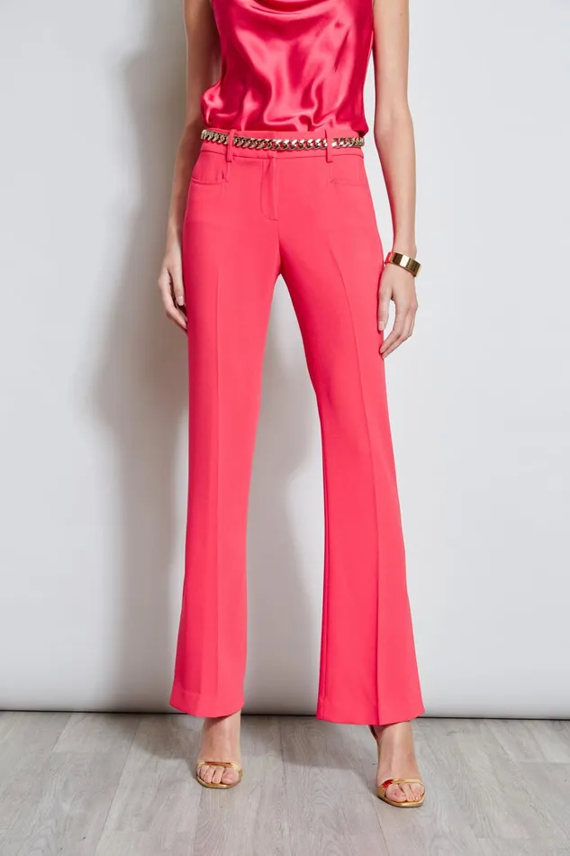 Elie Tahari Pants Fit and Flare Slit Pant Wild Strawberry 8211 Women