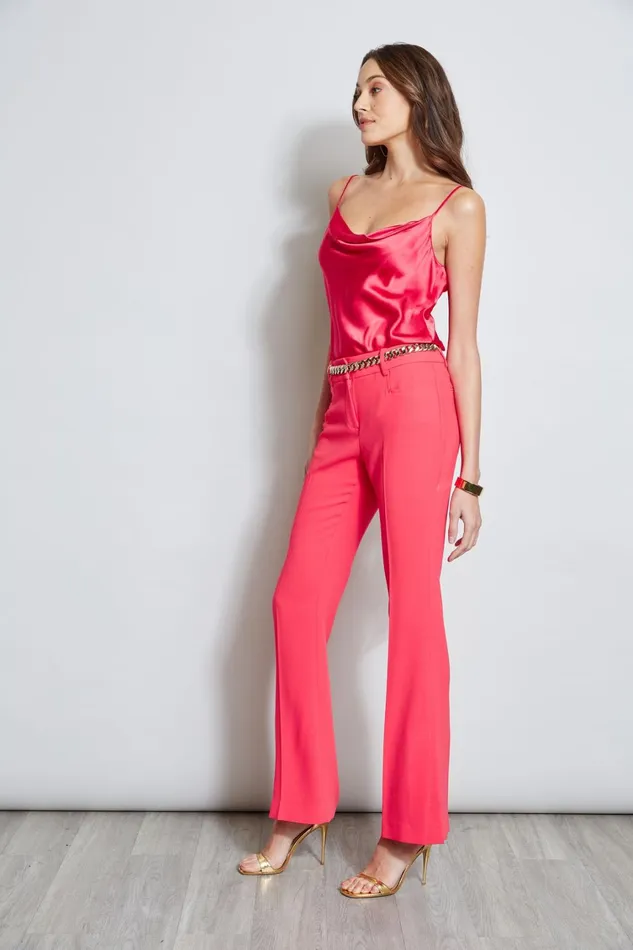 Elie Tahari Pants Fit and Flare Slit Pant Wild Strawberry 8211 Women