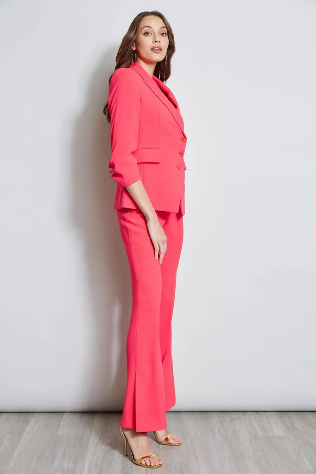 Elie Tahari Pants Fit and Flare Slit Pant Wild Strawberry 8211 Women