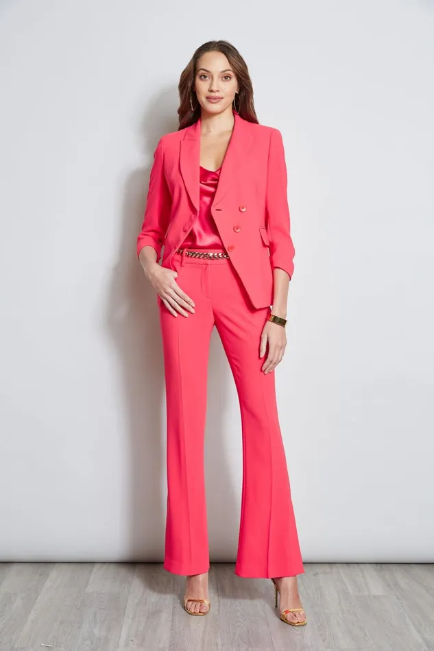 Elie Tahari Pants Fit and Flare Slit Pant Wild Strawberry 8211 Women