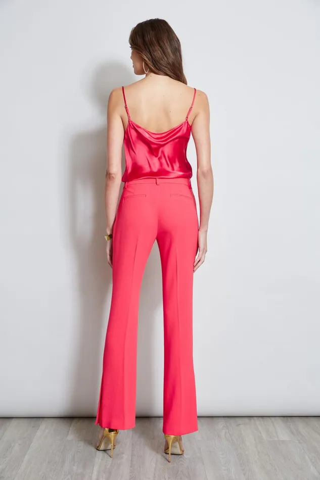 Elie Tahari Pants Fit and Flare Slit Pant Wild Strawberry 8211 Women