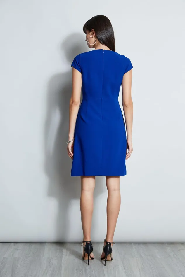 Elie Tahari Short Dresses Chain Zip Dart Dress Klein Blue 8211 Women