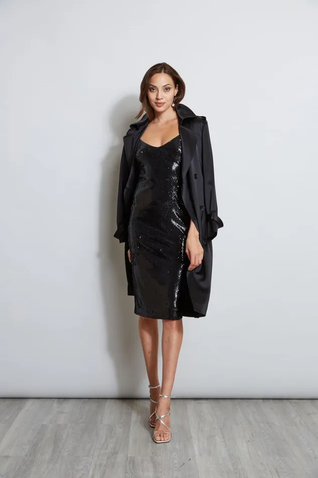 Elie Tahari Short Dresses Sequin Slip Dress Black 8211 Women