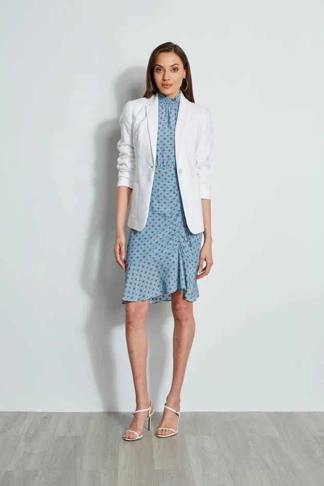 Elie Tahari Short Dresses Silk Sun Printed Dress Sun Blue Print 8211 Women